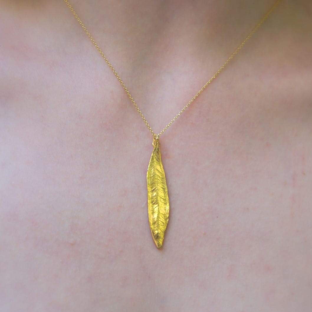 Olivenblatt Halskette - Gold Halsketten KOOMPLIMENTS