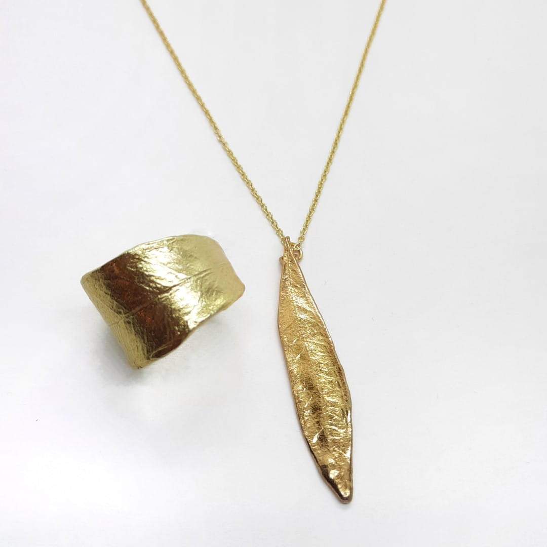Olivenblatt Ring - Gold Ringe KOOMPLIMENTS
