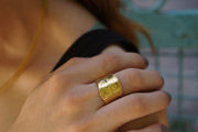 Olivenblatt Ring - Gold Ringe KOOMPLIMENTS