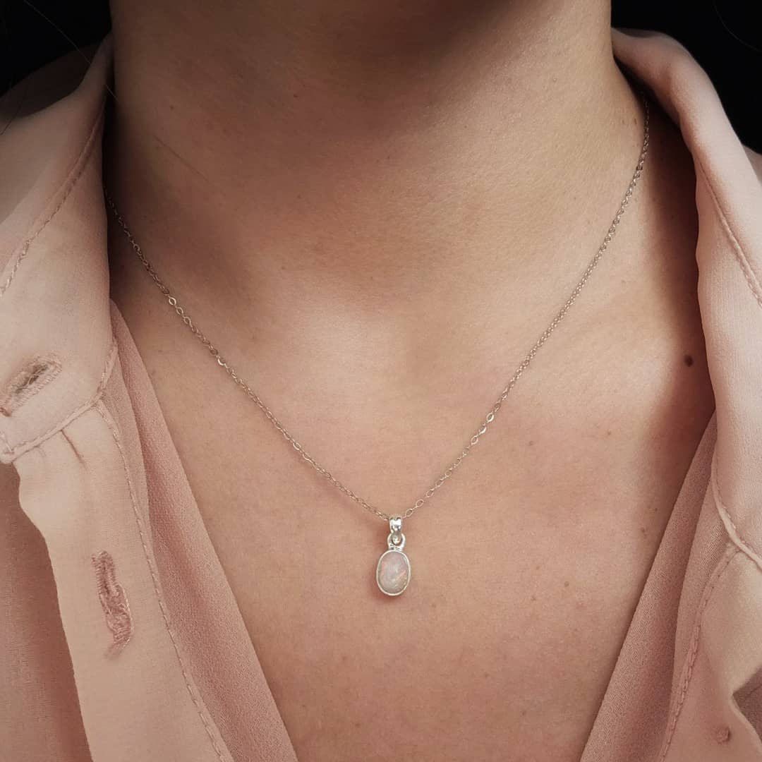 Opal Kette aus Silber Halsketten KOOMPLIMENTS