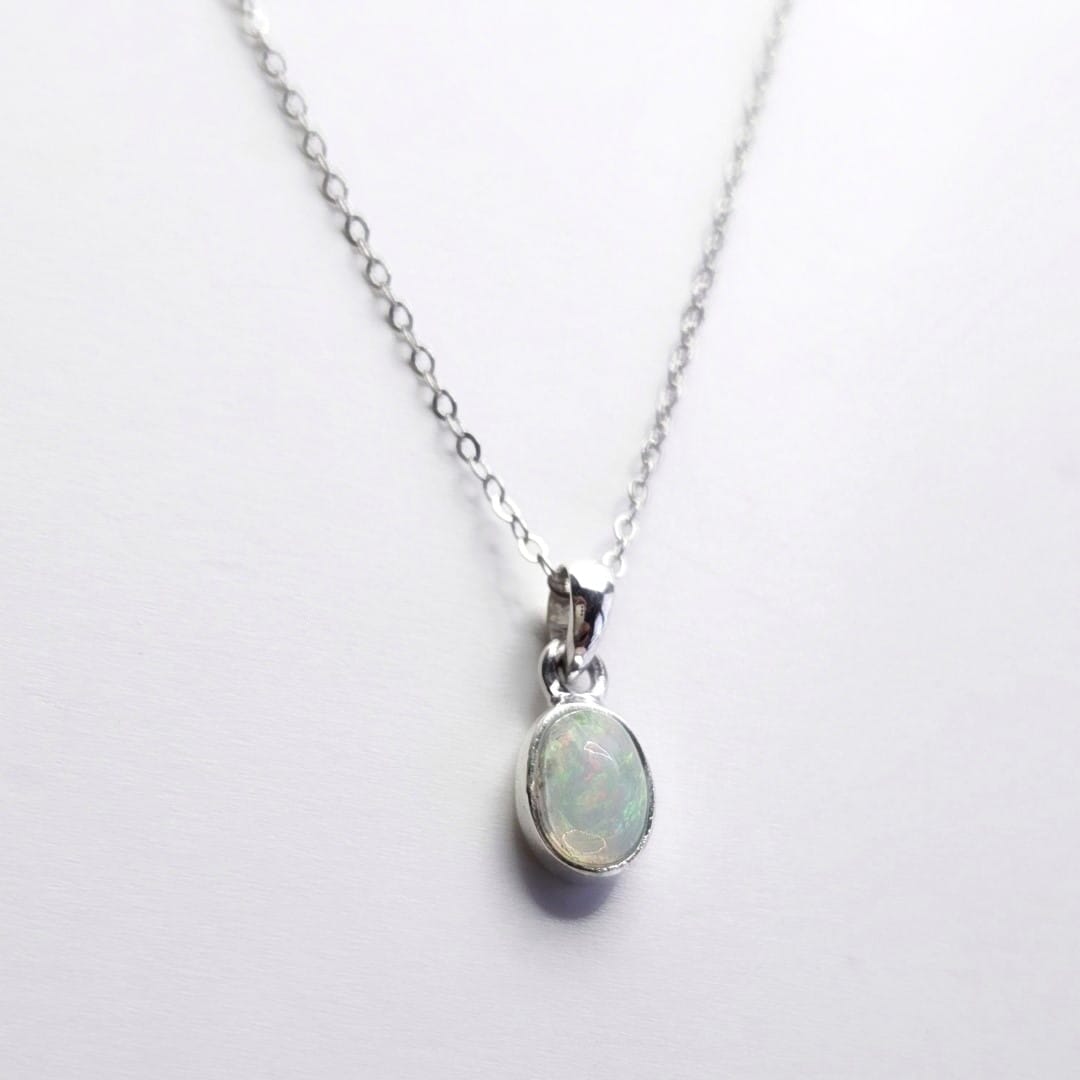 Opal Kette aus Silber Halsketten KOOMPLIMENTS 