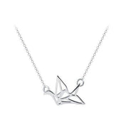 Origami-Vogel Halskette aus Silber Halsketten KOOMPLIMENTS