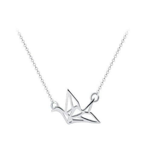 Origami-Vogel Halskette aus Silber Halsketten KOOMPLIMENTS