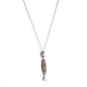Originelle Halskette aus Silber Fisch Anhänger Halsketten KOOMPLIMENTS