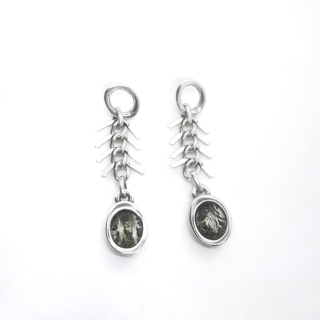 Originelle Ohrringe mit Kristall - Black Diamond Ohrringe KOOMPLIMENTS