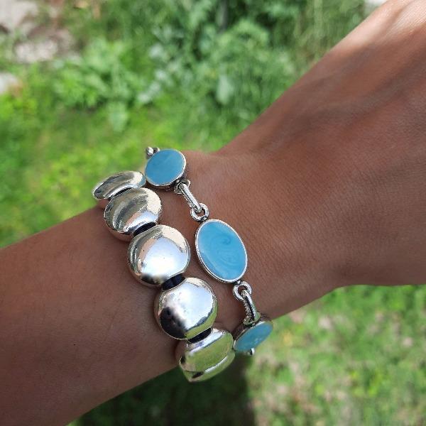 Ovales Armband in Himmelblau - Lili Armband KOOMPLIMENTS