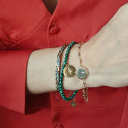 Rechteckiges grünes Miyuki-Armband - YUMA Armband KOOMPLIMENTS