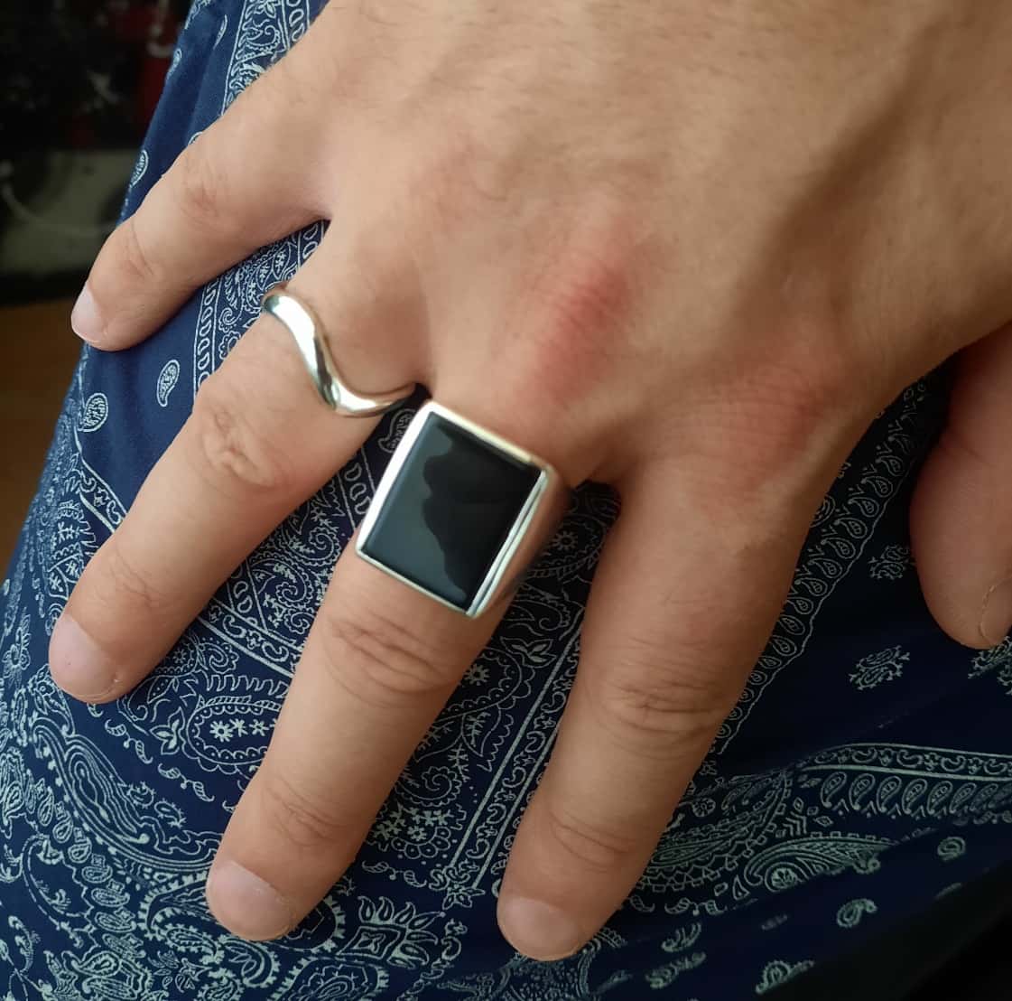 Ring aus echtem Silber wellenförmig Ringe KOOMPLIMENTS