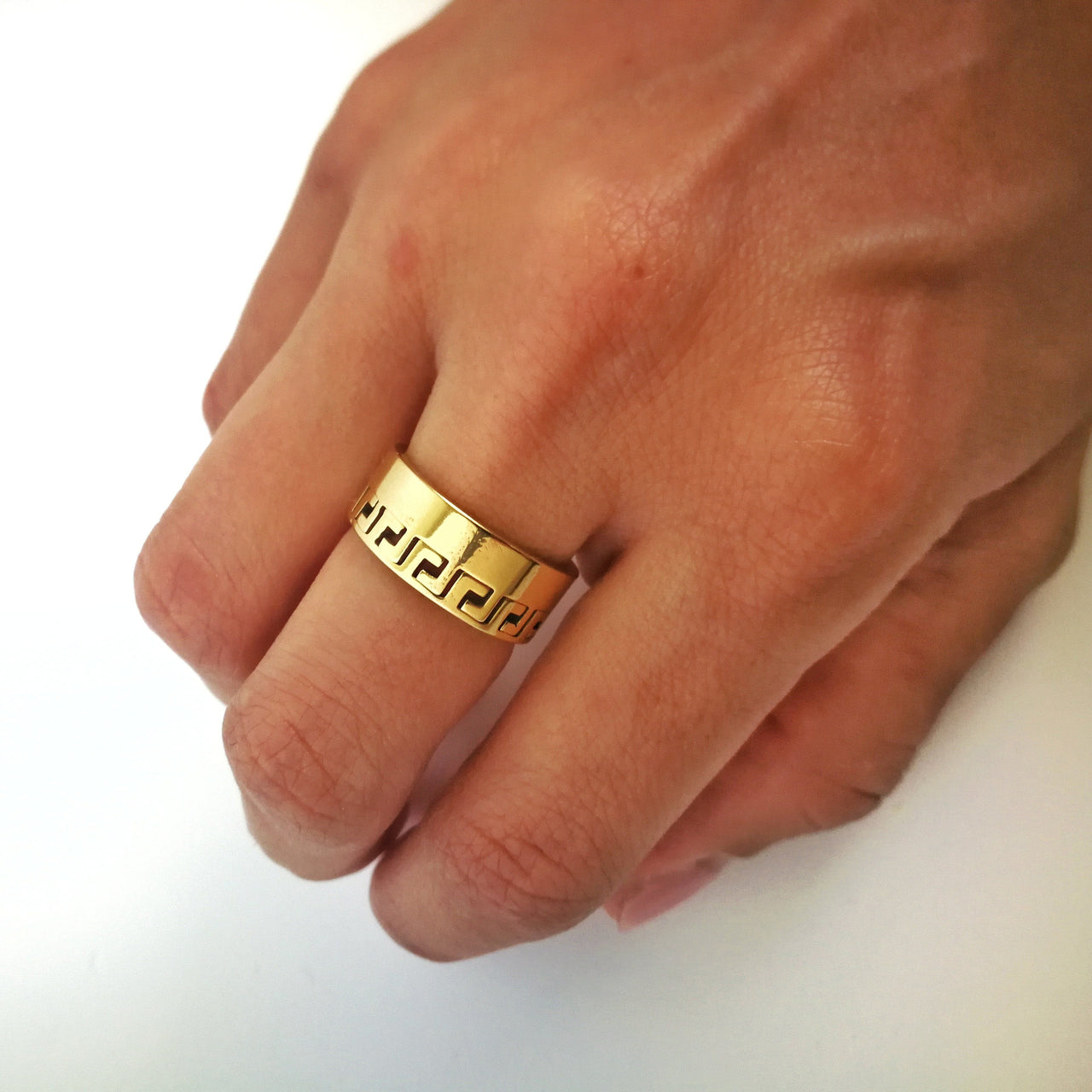 Ring aus goldfarbenem Edelstahl - Adonis Ringe KOOMPLIMENTS