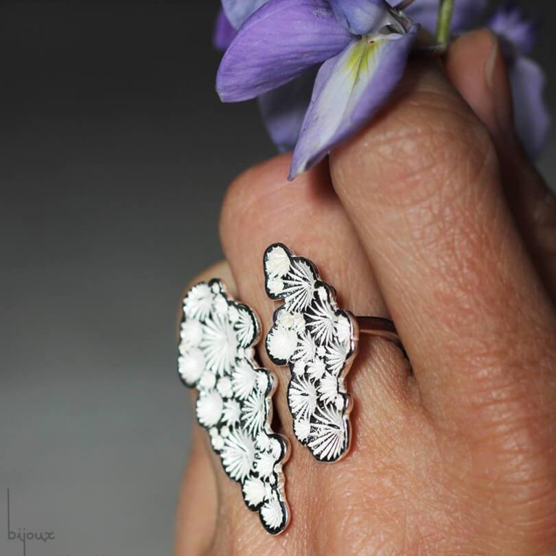 Ring aus recyceltem massivem Silber - Corail Ringe KOOMPLIMENTS