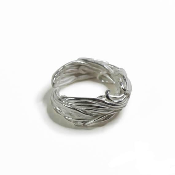 Ring aus Silber mit Nestringe - Nid Ringe KOOMPLIMENTS