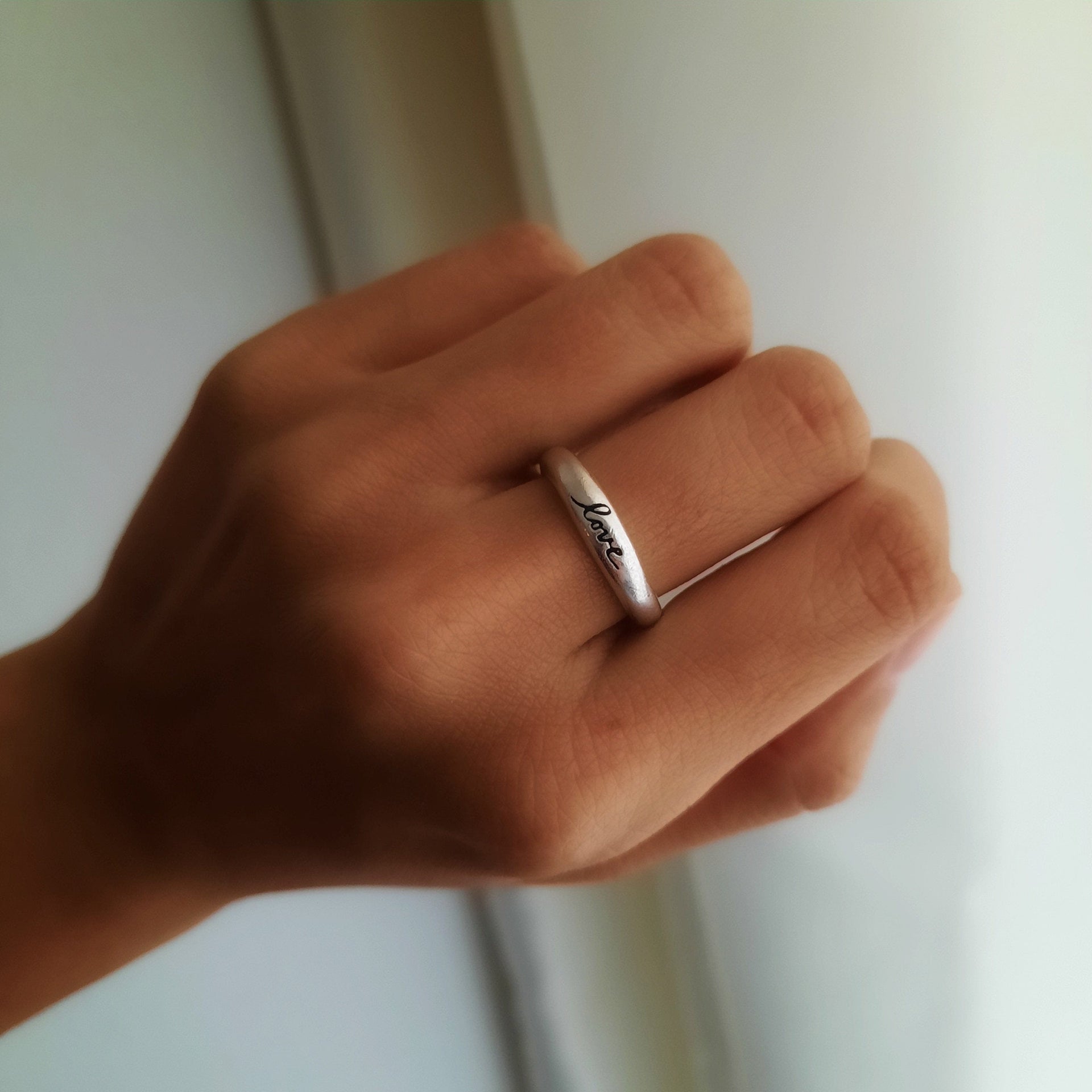 Ring Massiv Silber - Love Ringe KOOMPLIMENTS