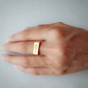 ring with engraved wheat ear, rings KOOMPLIMENTS