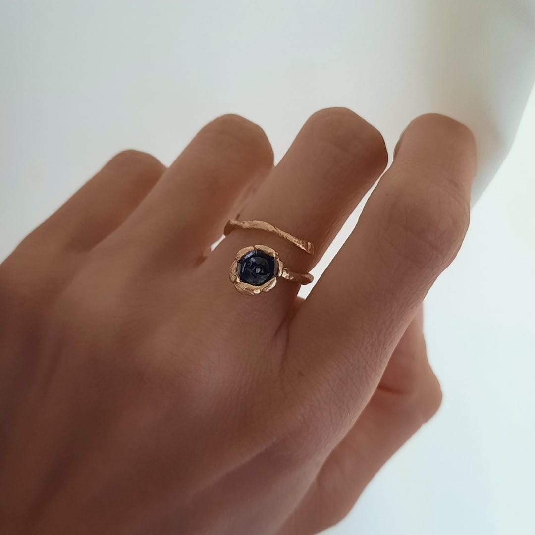 Ring mit Lilie Blume - Lily of the valley Ringe KOOMPLIMENTS