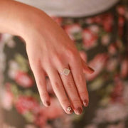 Ring Raute mit Mondstein - Himmlischer Regenbogen Ringe KOOMPLIMENTS