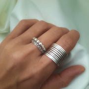 Ring Silber mit Dreiecken Ringe KOOMPLIMENTS 