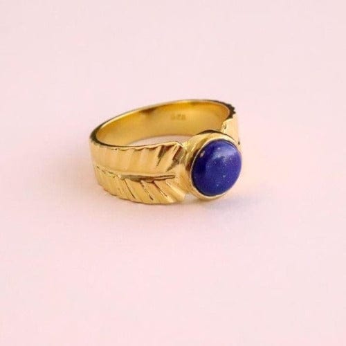 Ring vergoldet auf Sterlingsilber mit Edelstein Ringe KOOMPLIMENTS