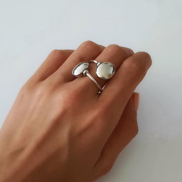 Ring Verstellbar Silber - Kastagnetten Ringe KOOMPLIMENTS