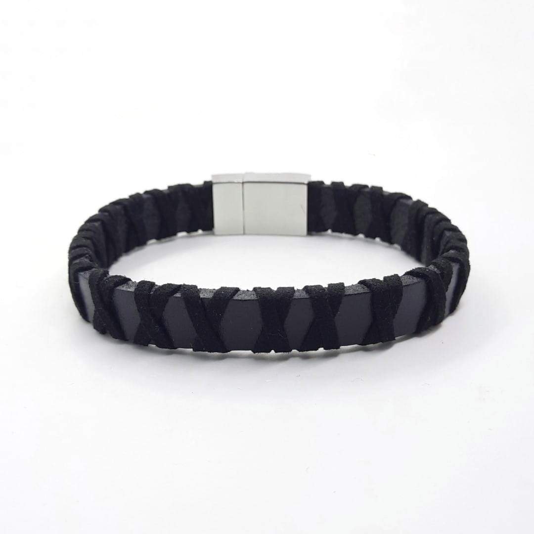 Robustes Leder Armband Herren - Black Mustang Armband Herren KOOMPLIMENTS