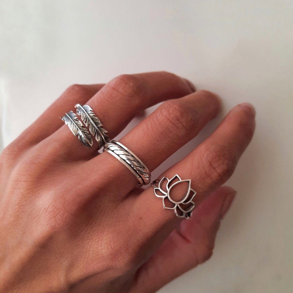 Rotierender Ring aus Silber - Nautisches Seil Ringe KOOMPLIMENTS