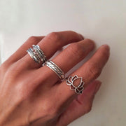 Rotierender Ring aus Silber - Nautisches Seil Ringe KOOMPLIMENTS