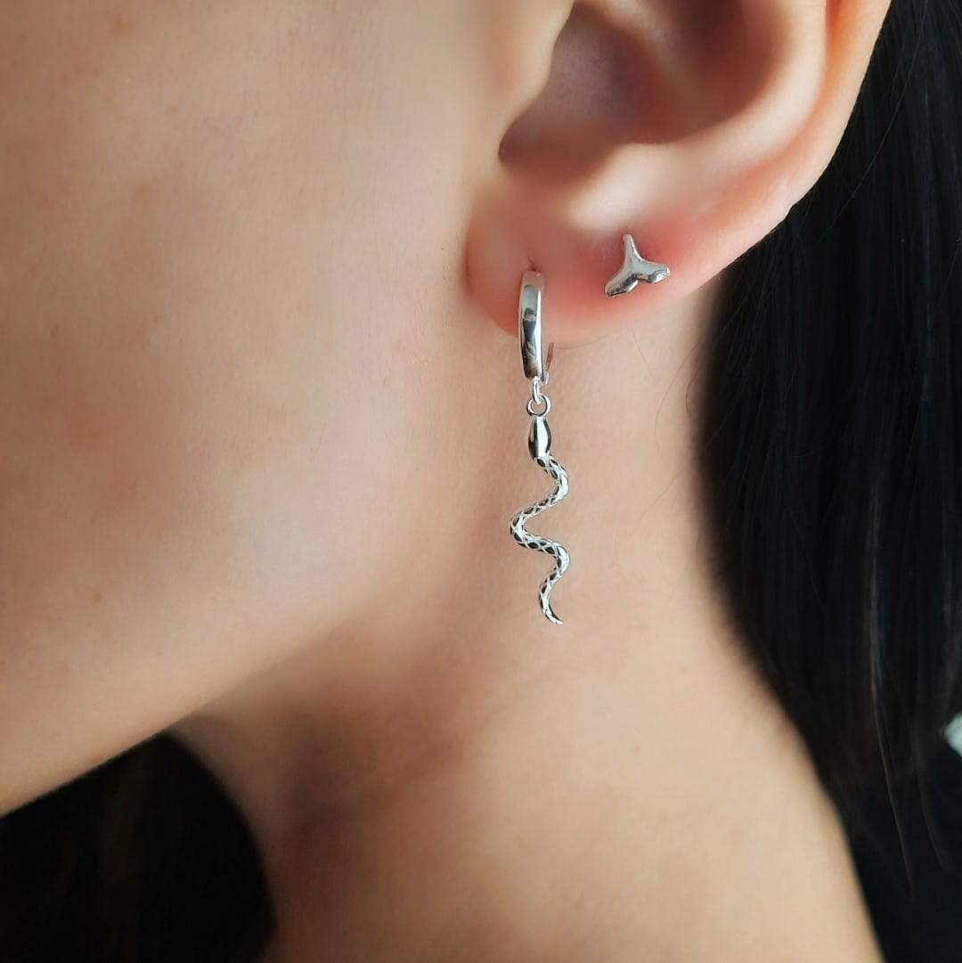 Schlangen Ohrringe Silber - Snake Ohrringe KOOMPLIMENTS