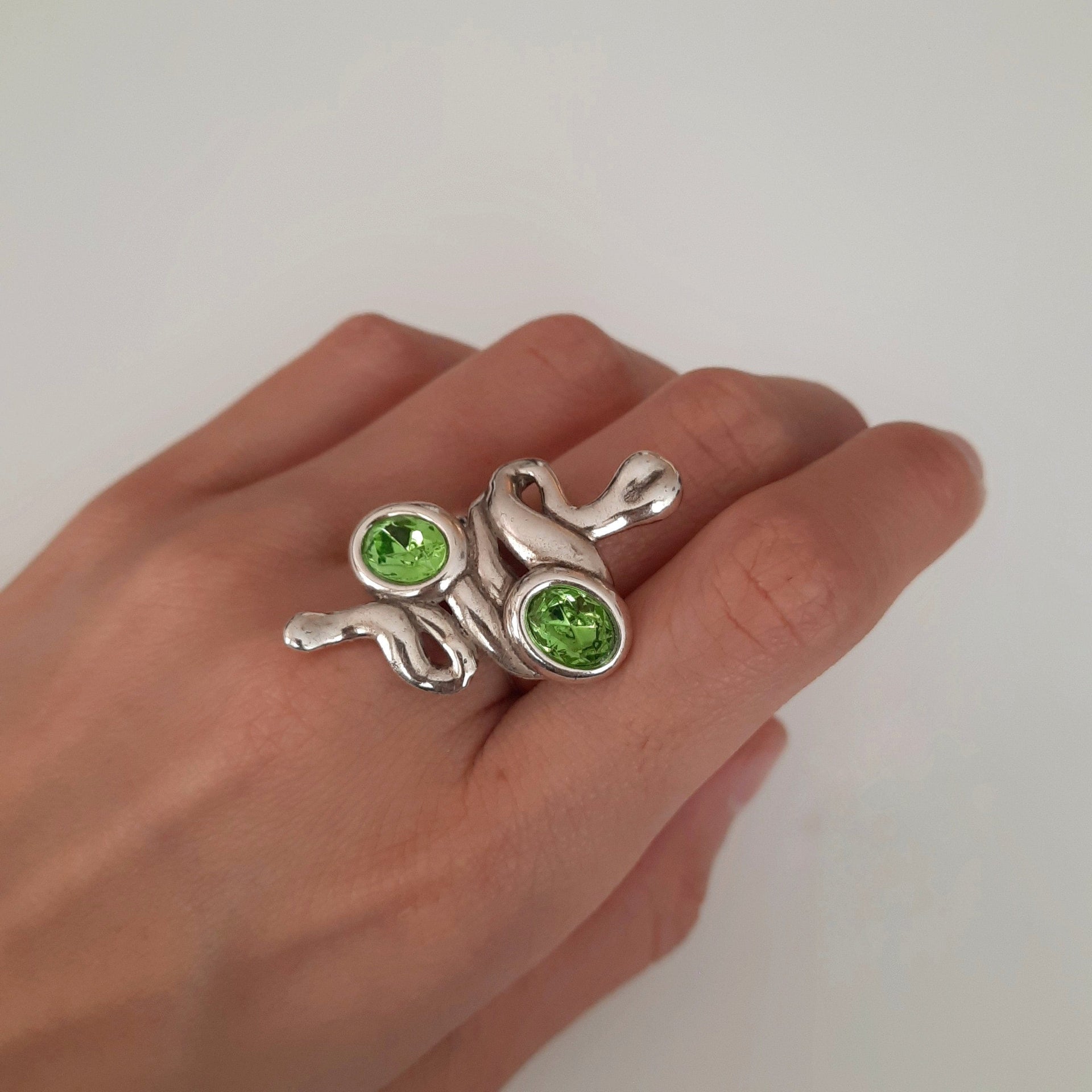 Schlangen Ring Silber mit Steinen - Serpiente Ringe KOOMPLIMENTS