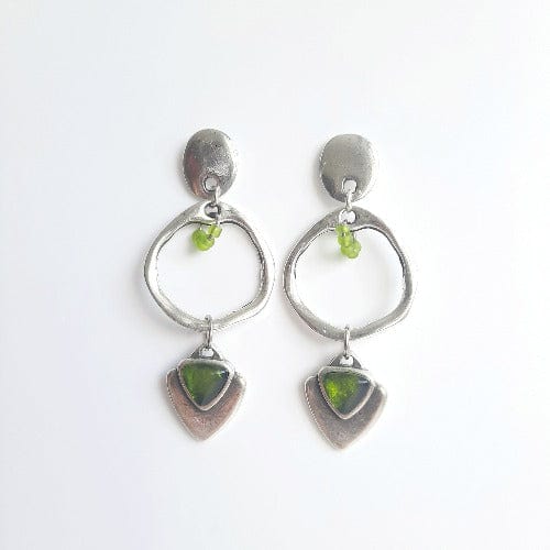 Schlangen Silber Ohrringe  - Limette Ohrringe KOOMPLIMENTS