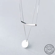 Schlichte und elegante Halskette aus echtem Silber - Aroa Halsketten KOOMPLIMENTS