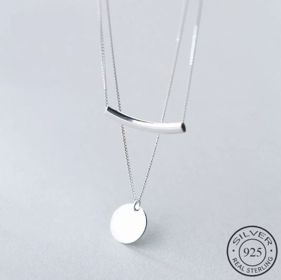 Schlichte und elegante Halskette aus echtem Silber - Aroa Halsketten KOOMPLIMENTS