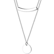 Schlichte und elegante Halskette aus echtem Silber - Aroa Halsketten KOOMPLIMENTS