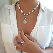 Schöne Damen Silber Halskette - Kompass Halsketten KOOMPLIMENTS