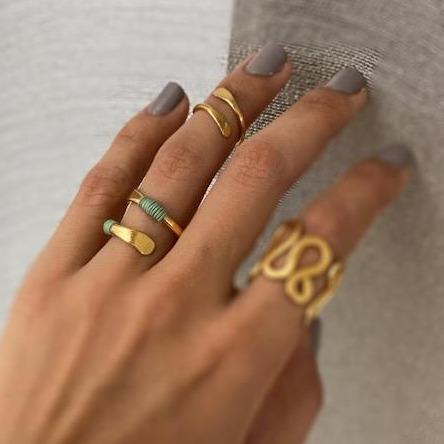 Set aus zwei Gold Ringen Corita - Lucera Ringe KOOMPLIMENTS