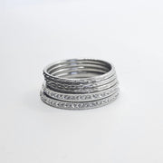 Set mit 5 Ringen mit Zirkonia - Memory Ringe KOOMPLIMENTS