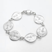 Silber Armband mit flachen runden Perlen - MILOS Armband KOOMPLIMENTS 