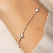 Silber Armband mit Strasssteinen - ZIRKON Armband KOOMPLIMENTS