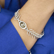Silber Armkette Tausendfüssler - Black Diamond Armband KOOMPLIMENTS