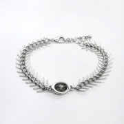 Silber Armkette Tausendfüssler - Black Diamond Armband KOOMPLIMENTS
