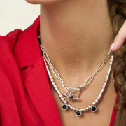Silber Choker mit T-Verschluss Halsketten KOOMPLIMENTS
