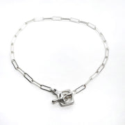 Silber Choker mit T-Verschluss Halsketten KOOMPLIMENTS