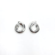 Silber Creolen Ohrstecker - Donut Ohrringe KOOMPLIMENTS
