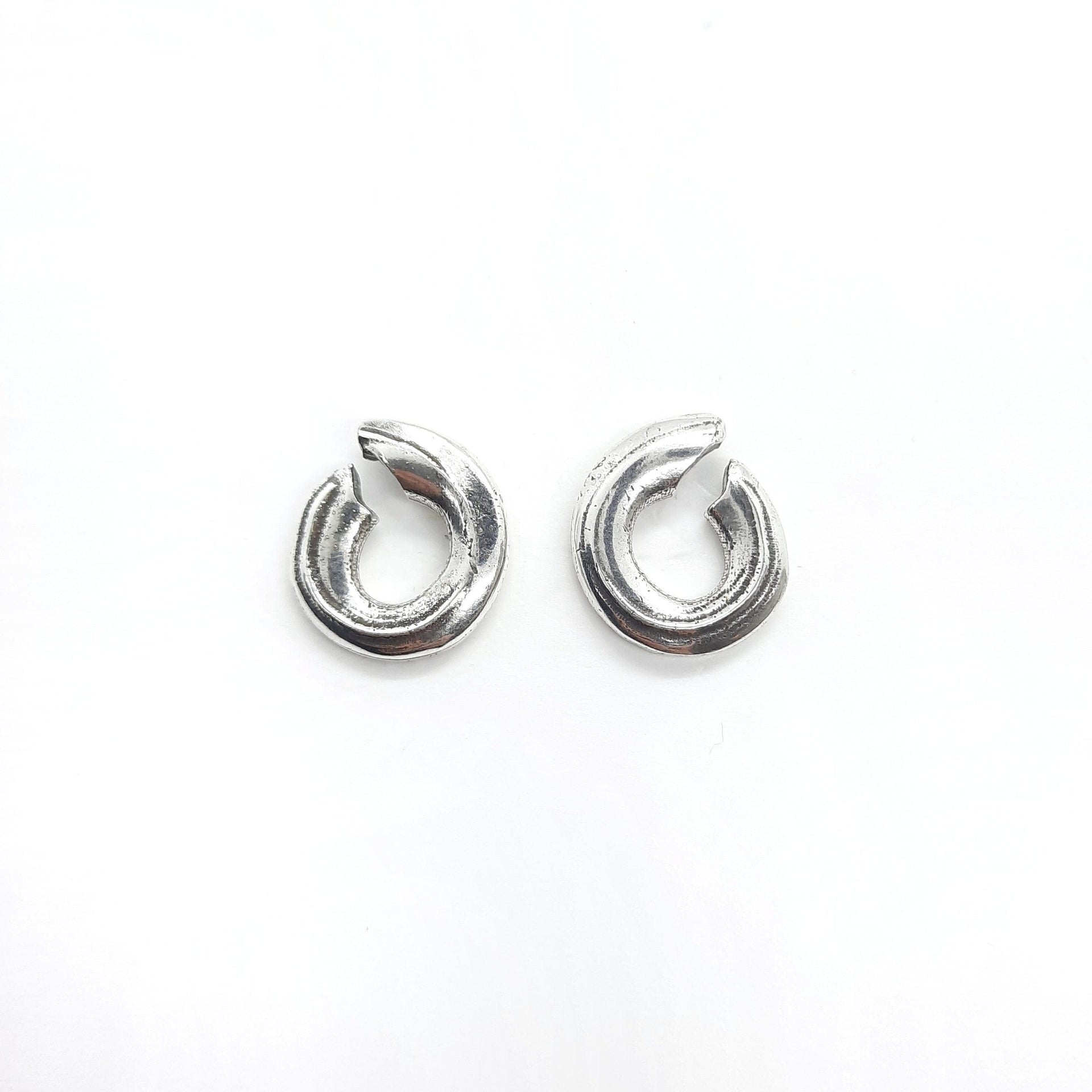 Silber Creolen Ohrstecker - Donut Ohrringe KOOMPLIMENTS