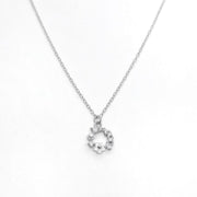 Silber Halskette mit Ring Zirkonia Halsketten KOOMPLIMENTS