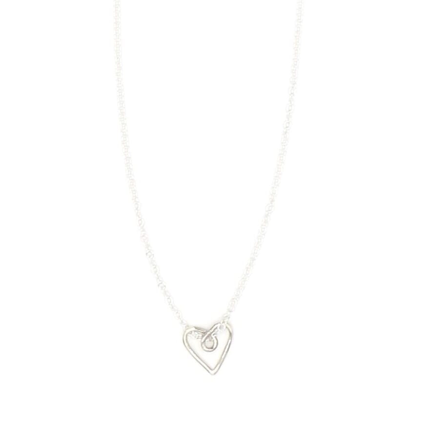 Silber Kette mit Herz - Süsses Herzchen Halsketten KOOMPLIMENTS