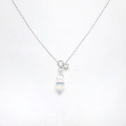 Silber Kette mit Mondsteinpendel Halsketten KOOMPLIMENTS