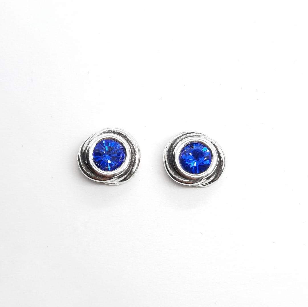 Silber Kristall Ohrstecker - Baby Blue Ohrstecker KOOMPLIMENTS