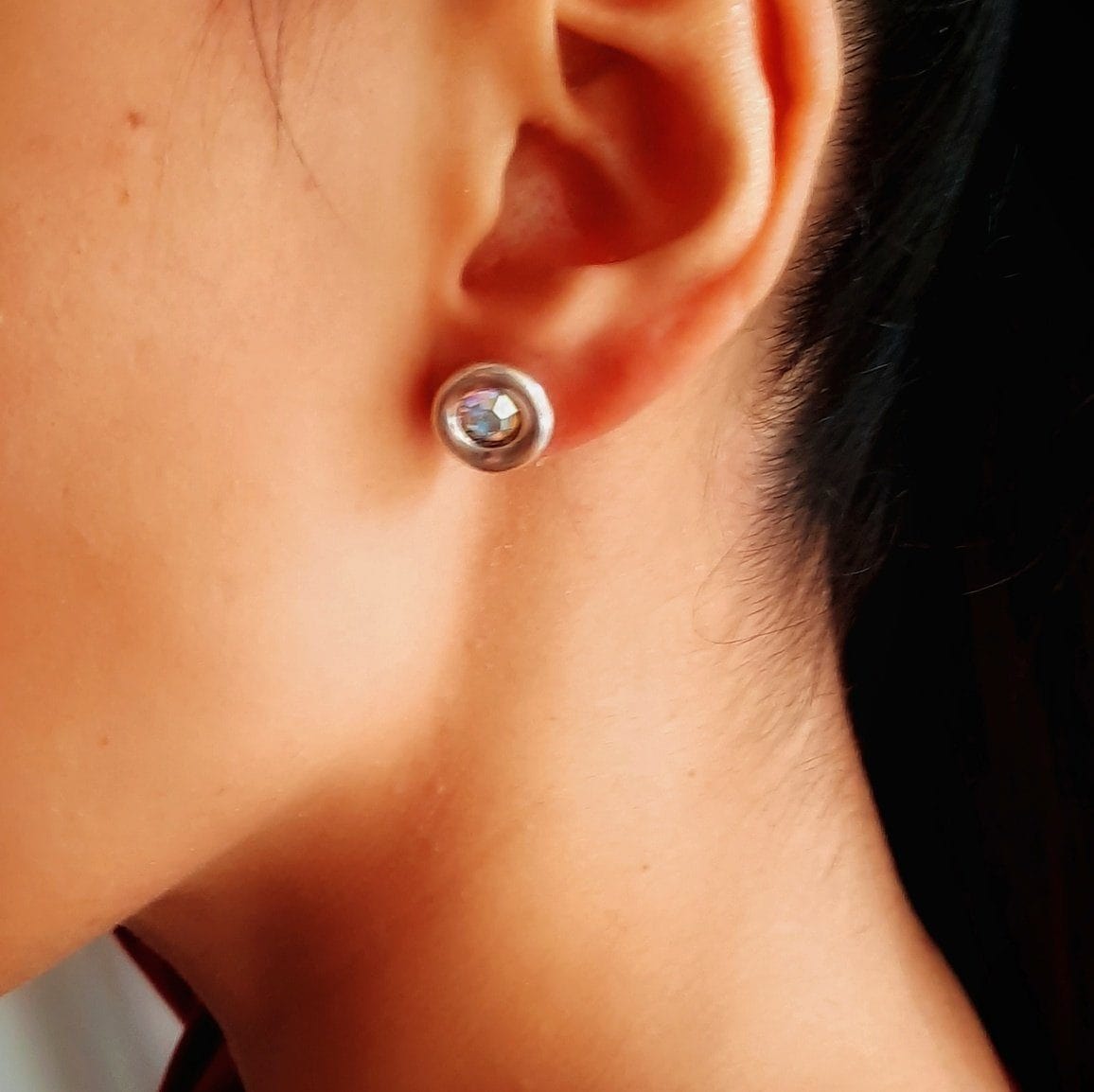 Silber Kristall Ohrstecker - Baby Crystal Ohrstecker KOOMPLIMENTS