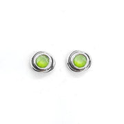 Silber Kristall Ohrstecker - Baby Green Ohrstecker KOOMPLIMENTS