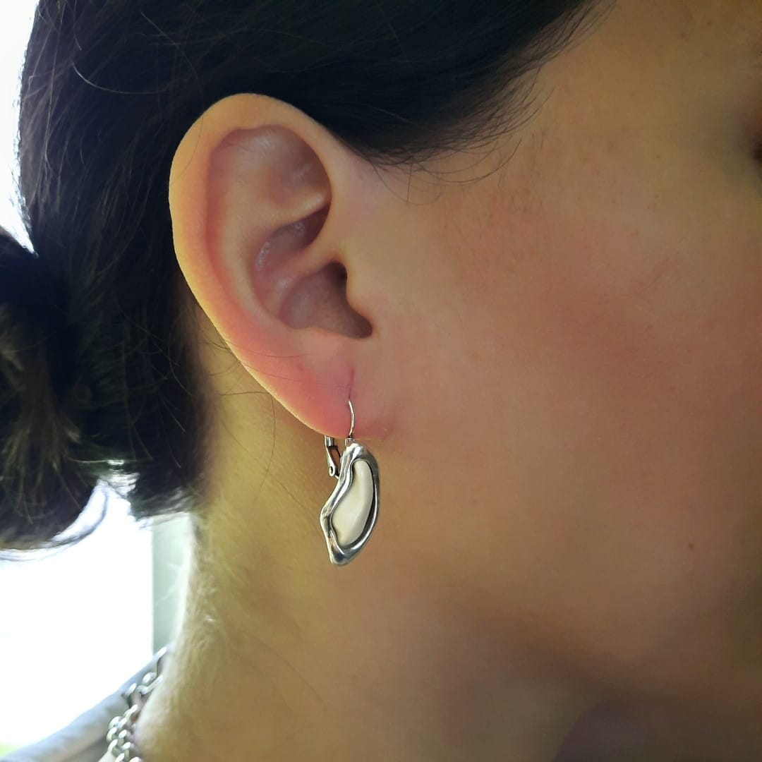 Silber Ohrclip Ohrringe - ASTEROID Ohrringe KOOMPLIMENTS