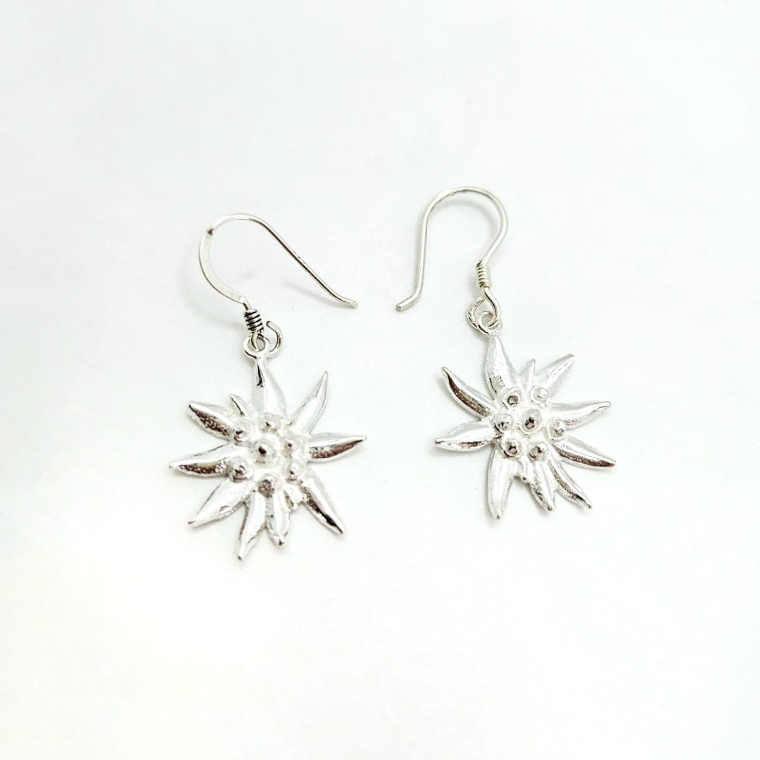 Silber Ohrringe Edelweiss Ohrringe KOOMPLIMENTS